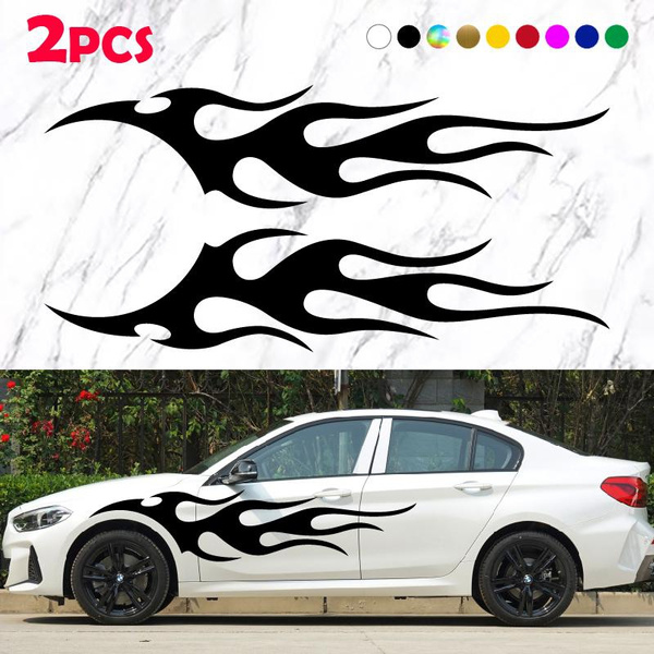 2PCS Classic Flame Styling Racing Flame Graphic Car Stickers FlamesCar ...