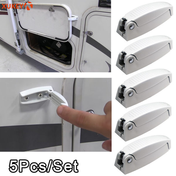 XUKEY 5pcs/set White RV Door Rounded Catch Holder Baggage Latch Clips ...