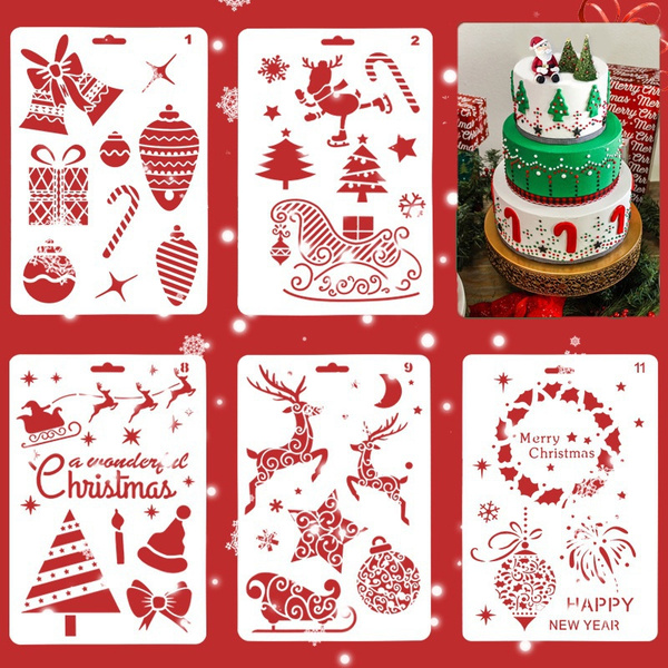 Christmas Cake Stencils Plastic Lace Cake Border Stencil Cake Edge
