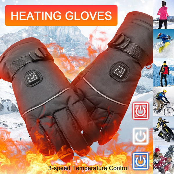 Motorcycle Heated Gloves for Men Women Rechargeable 3.7V Electric ...