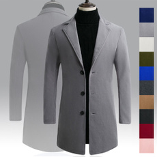 casual coat, woolen coat, cardigan, longtrenchcoatformen
