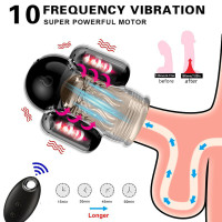 3 In 1 Wireless Control Dual G lans V ibrator P enis Trainer M ...