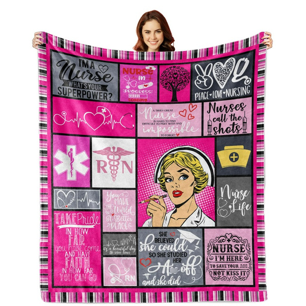 Nurses Blanket for Women, Gifts for Nurses, Nurse Graduation, Nursing