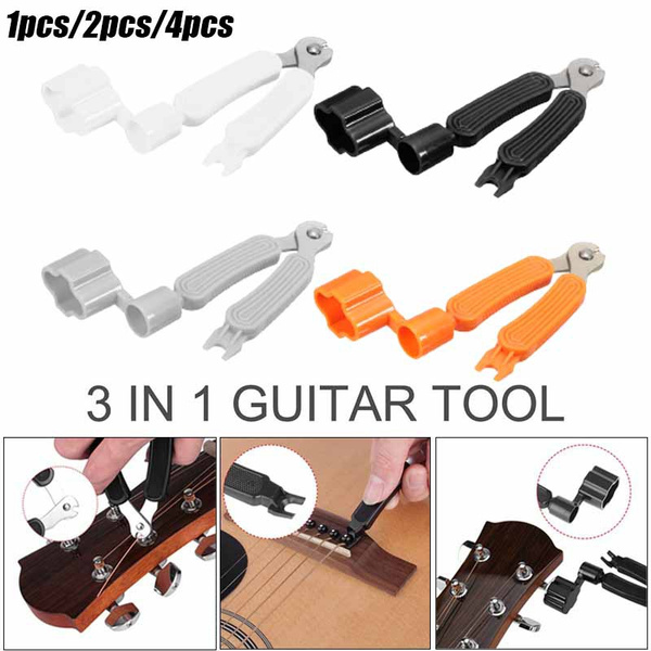 1pcs/2pcs/4pcs 3 in 1 Guitar Accessories Guitar String Winder String Cutter  Bridge Pin Puller Guitar Repair Tool