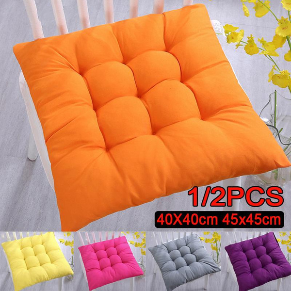 1/2Pcs NonSlip Dining Chair Seat Pads with Ties Square Thick Booster