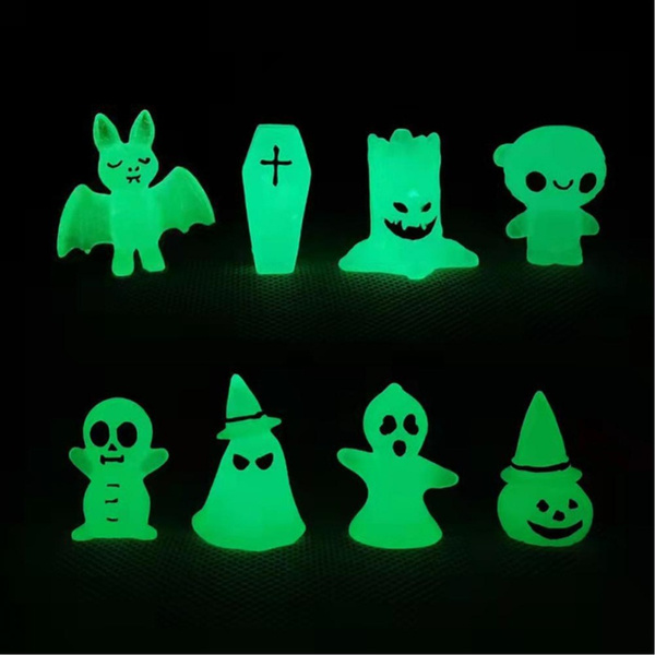 8PCS Luminous Tree Elves Garden Alien Decor Micro Glow In Dark Ghost ...