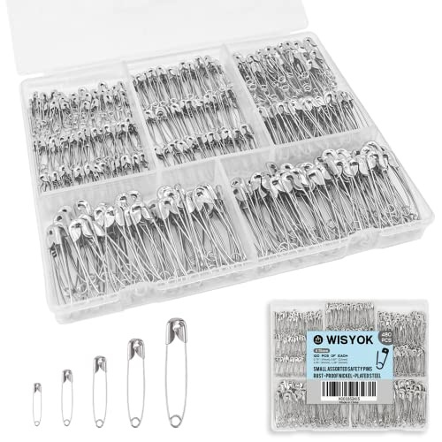 Safety Pins, 480 Pack, Safety Pins Assorted, Small Safety Pins, Safety