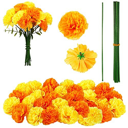 Artificial Marigold Bunch Fake Marigold Bunch Halloween Artificial