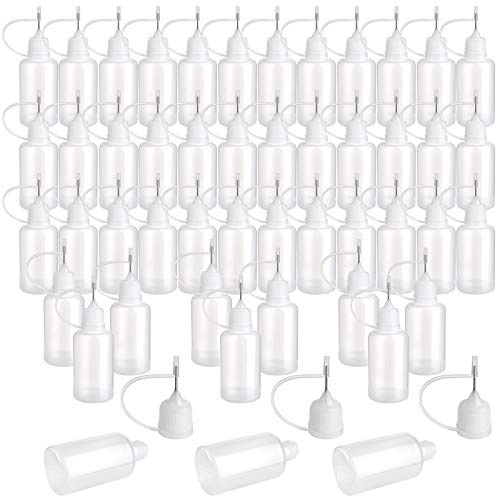 48 Pack 30ml Precision Tip Applicator Bottle Quilling DIY Craft Needle
