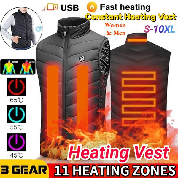 2022 NEW Smart USB Electric Heated Vest Jacket Men Winter Electrical