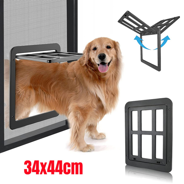 34x44cm Pet Screen Door with Magnetic Flap Security Lockable Flap Door ...