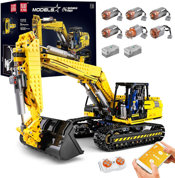 MOULD KING Technical Remote Control Excavator Truck Model MOC-2513 ...