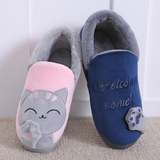 Embroidery, house, Indoor, Winter Slippers