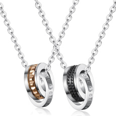 Cubic Zirconia, necklaces for men, gold, matchingnecklace