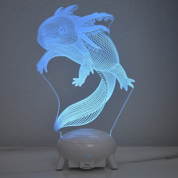 Axolotl 3D UFO Night Light 16 Color with Remote Dimmable Illusion Table