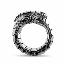 Sterling, hip hop jewelry, dragonringsformen, 925 silver rings
