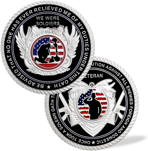 Military Veteran Challenge Coin Army Soldiers' Oath Commemorative Coins ...