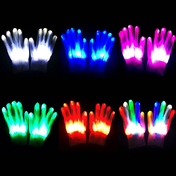 LED Gloves Light Up Gloves for Kids Birthday Easter Gift Cool Fun Toys