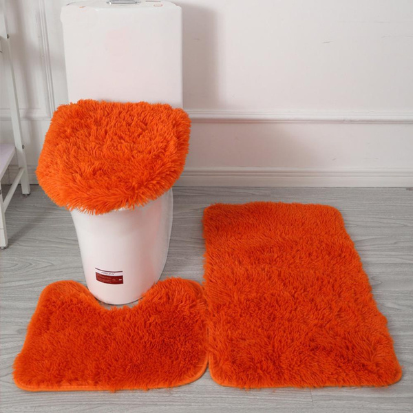 Bathroom Rugs,Soft Microfiber Shaggy Bath Mat PVC NonSlip Bath Rugs, Machine Wash, Dries