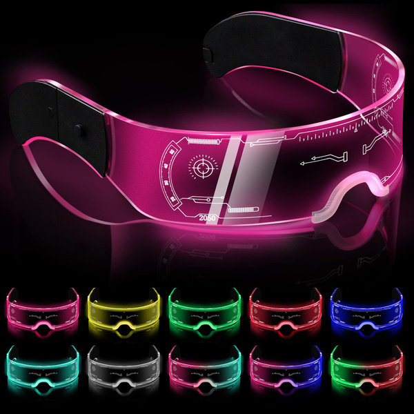 Luminous Glasses Led Light Up Glasses Cyberpunk Neon Glasses Futuristic Visor Glasses High Tech 5202