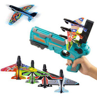 Flying Toy for Kids Zwish 2 Pack 13.5 Airplane Toys w/ One-Click Ejection Starter Outdoor Sport Toys Party Favors 2 Flight Mode Glider Birthday Gifts for 3 4 5 6 7 8 9 10 11 Year Old Boys Girls 