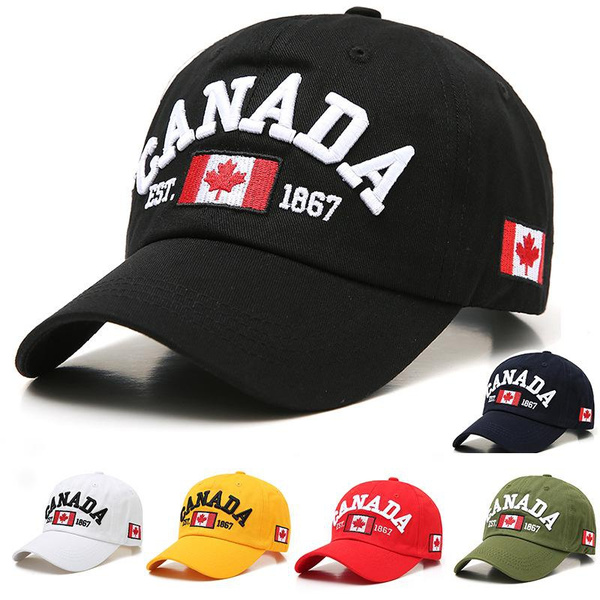 Fahion Canada Flag Baseball Cap Snapback Adjustable Mens Cotton