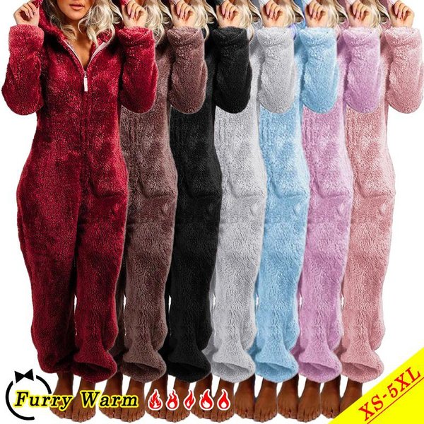 Womens fuzzy 2024 onesie