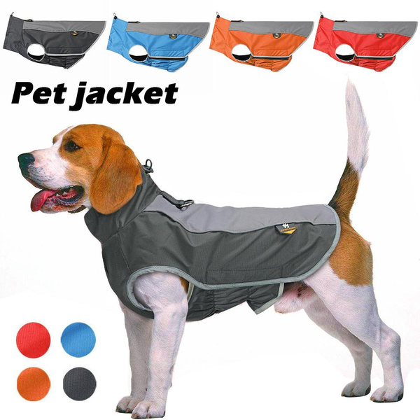 Winter Warm Dog Clothes Waterproof Pet Padded Vest Zipper Jacket Coat for Small Medium Large