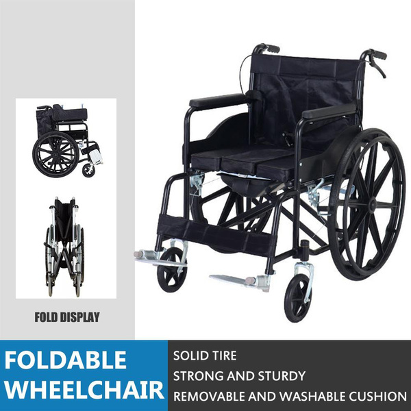 Integrated Folding Wheelchair Toilet Elderly Wheelchair Scooter ...