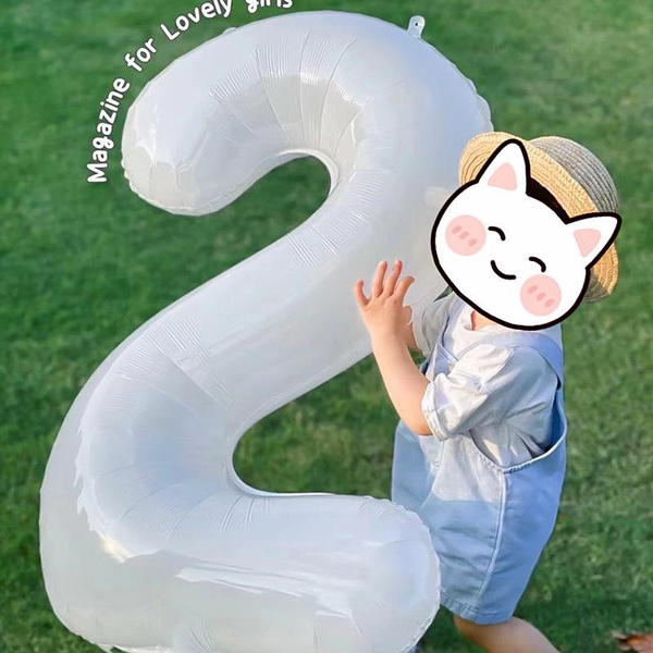 KINBOM Blue Number 6 Foil Balloon - Large 40 Inch Inflatable For Birthday Party Decor