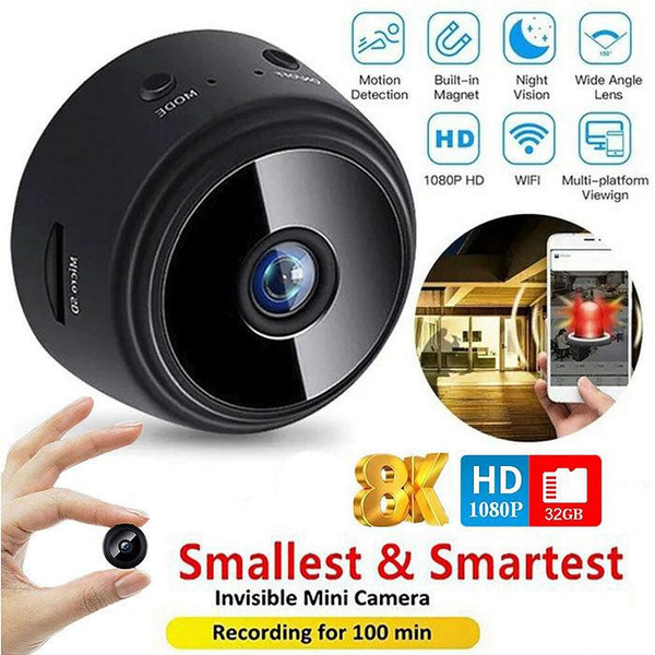 2022 Spy Camera Wireless Hidden WiFi Mini Camera HD 1080P Portable Home ...