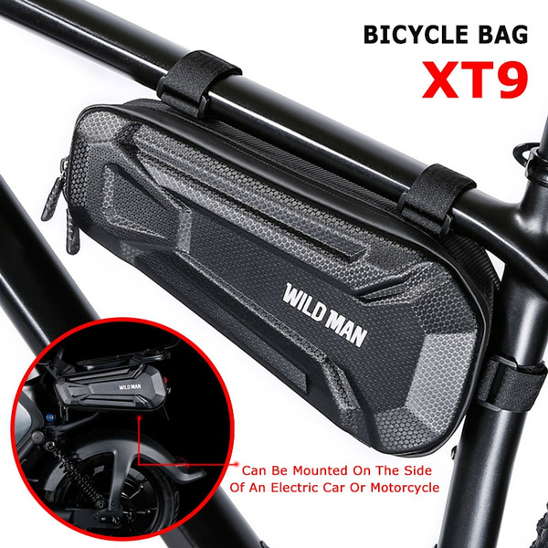 WILD MAN Bike Bag Rear Waterproof Bicycle Saddle Bag Hard Shell Cycling  Accessories Bag Can be hung tail lights 1.2L - AliExpress