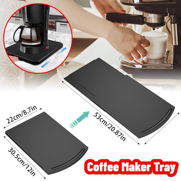 Kitchen Caddy Sliding Coffee Tray Mat Under Appliance Coffee Maker Toaster Countertop