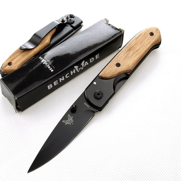Benchmade DA44 Survival Pocket Folding Knife Wood Handle Titanium