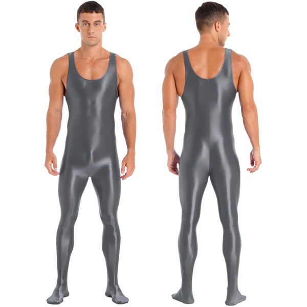 Mens Full Body One Piece Sleeveless Slim Fit Tank Unitard Leotard Bodysuit Dancewear Wish