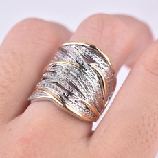 Elegant, Engagement, wedding ring, 925 silver rings
