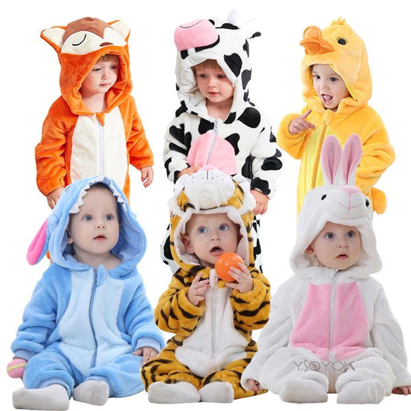 Toddler Baby Kigurumi Onesie Rompers Animal Jumpsuit Infant Clothes Pyjamas Kids - Foto 6