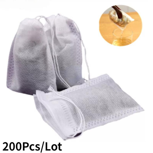 200Pcs/Lot Food Grade Nonwoven Fabric Tea Bags Tea Filter Bags for