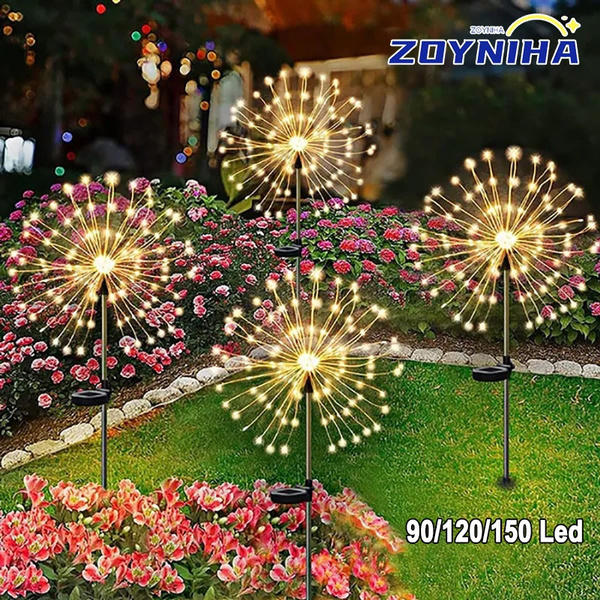 Zoyniha 90/120/150 LED Solar Powered Garden Lights Outdoor Grass Globe