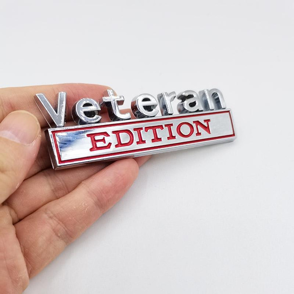 Veteran Edition Metal Emblem Badge Sticker Soldier Decal For Jeep Grand ...