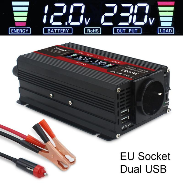 LCD Screen Power Inverter 1500W Voltage Converter Transfomer DC 12V/24V