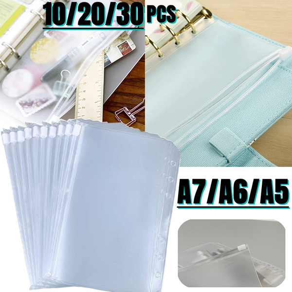A7/A6/A5 Binder Pocket File Organizer Storage Folder Transparent