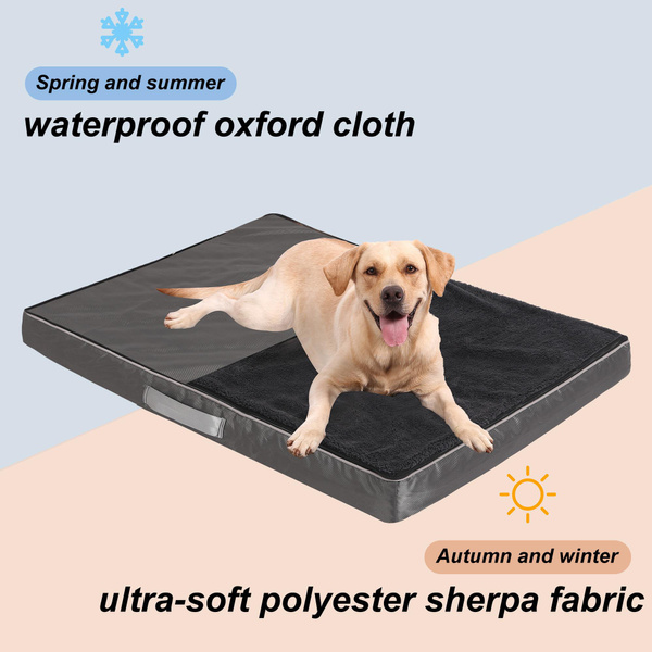 4 Sizes Large Memory Foam Orthopedic Dog Bed,Washable Dog Bed for Crate