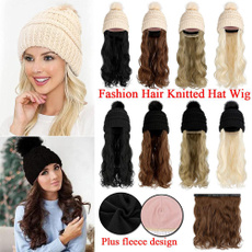 wig, Fashion, Halloween, knittedcapwithhairextension