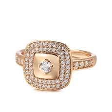 Couple Rings, Square, wedding ring, gold