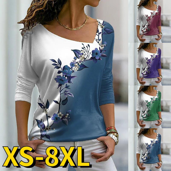 XS-8XL Autumn and Winter Clothes Women's Fashion Casual V-neck Long ...