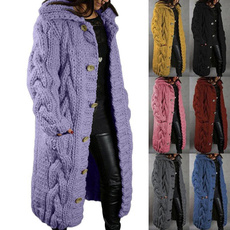 Plus Size, hooded, knit, Winter