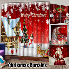 christmascurtain, Door, Christmas, Santa Claus