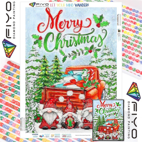 5D Diamond Painting Merry Christmas Black Board Kit