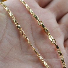 goldplated, golden, Chain Necklace, Fashion